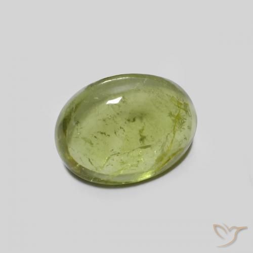 Turmalina Verde oliva Natural 1.44ct, oval, Transparente