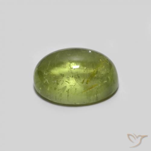 Turmalina Verde oliva Natural 1.44ct, oval, Transparente