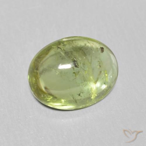Turmalina verde quente Natural 1.57ct, oval, Transparente