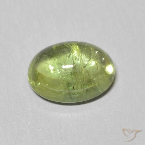 Turmalina verde quente Natural 1.57ct, oval, Transparente