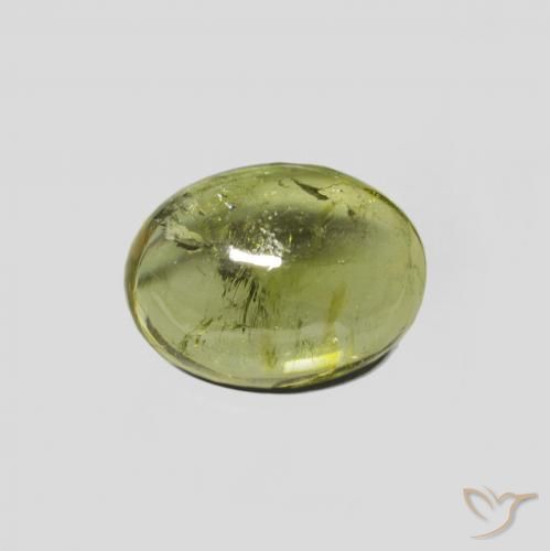 1.52ct Natural Verde amarelado Turmalina, oval, Transparente
