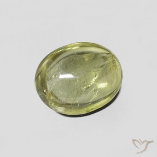 Turmalina Verde Terroso Quente Natural 2.08ct, oval, Transparente