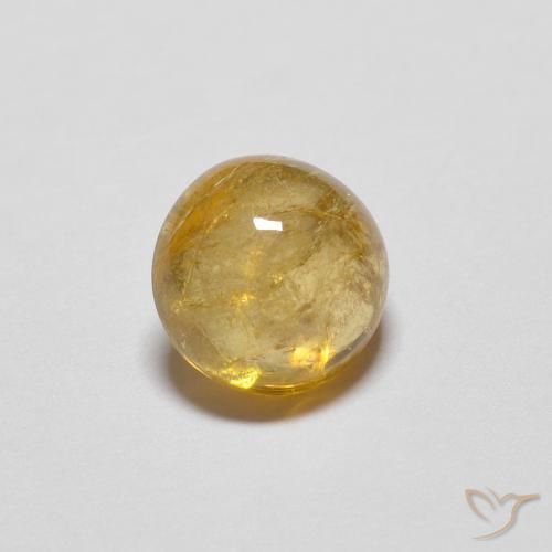 Turmalina Laranja Dourado Profundo Natural 0.94ct, Redondo, Transparente