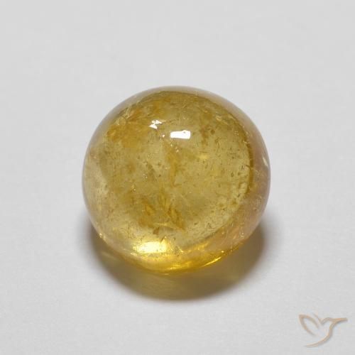 Turmalina Mel amarelo Natural 1.72ct, Redondo, Transparente