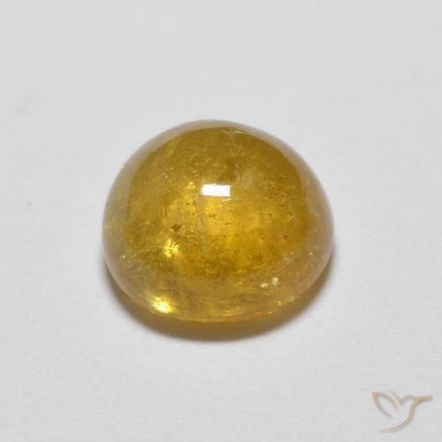 Turmalina Mel amarelo Natural 1.72ct, Redondo, Transparente