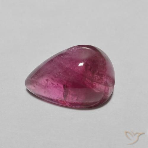 Turmalina Vermelho rosado Natural 2.49ct, Formato de pêra, Translúcido
