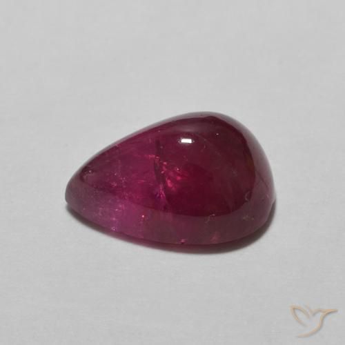 Turmalina Vermelho rosado Natural 2.49ct, Formato de pêra, Translúcido