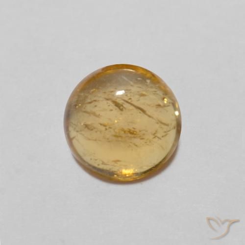 0.89ct Natural Laranja Médio Turmalina, Redondo, Transparente
