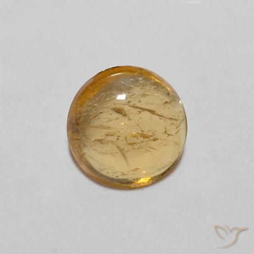 Turmalina Laranja Médio Natural 0.89ct, Redondo, Transparente