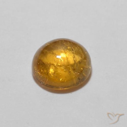 Turmalina Laranja Médio Natural 0.89ct, Redondo, Transparente
