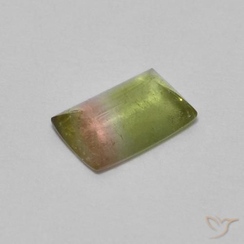 Turmalina Multicolorido Natural 0.43ct, baguete, Transparente