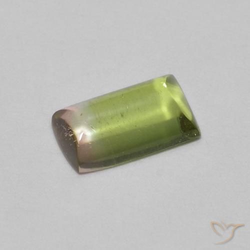 Turmalina Multicolorido Natural 0.45ct, baguete, Transparente