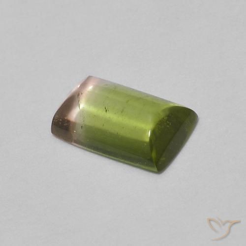Turmalina Multicolorido Natural 0.45ct, baguete, Transparente