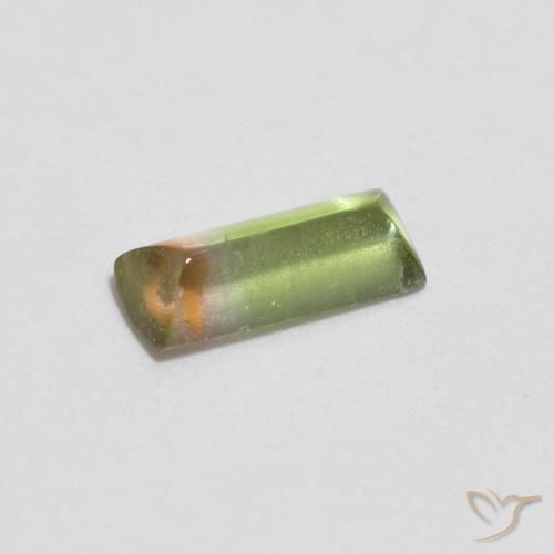 Turmalina multicolorido natural 0,29ct, baguete, transparente