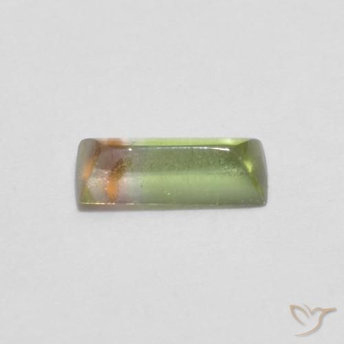 Turmalina multicolorido natural 0,29ct, baguete, transparente