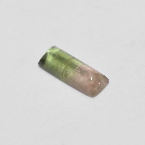 Turmalina bicolor natural 0,41ct, baguete, transparente
