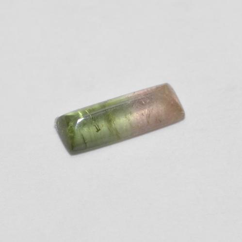Turmalina bicolor natural 0,41ct, baguete, transparente