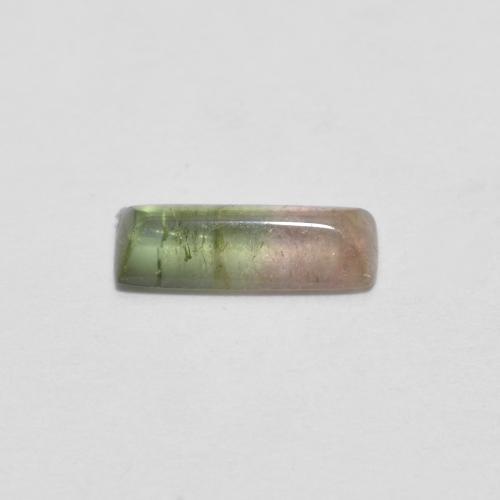 Turmalina bicolor natural 0,41ct, baguete, transparente