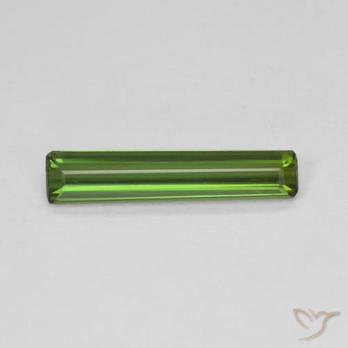 1.24ct Natural verde escuro Turmalina, Corte Esmeralda, VVS-VS