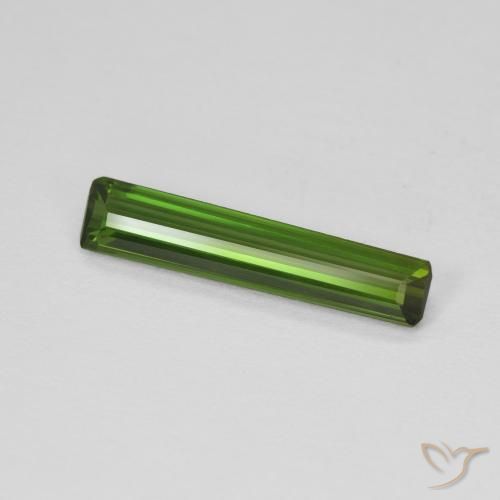 Turmalina verde escuro Natural 1.24ct, Corte Octógono / Esmeralda, VVS-VS