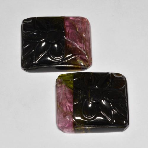 Pedras preciosas de Turmalina Multicolorido natural de 62.21 ct, Chique, Translúcido