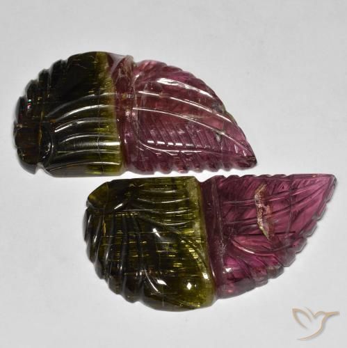 Pedras preciosas de Turmalina bicolor natural de 82.79 ct, Chique, Translúcido