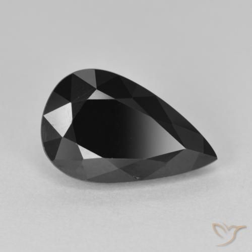 4.74ct Natural Schorl Turmalina, Formato de pêra, Opaco