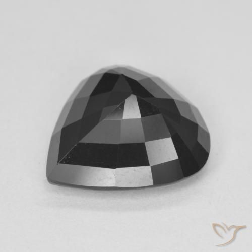 Turmalina Schorl Natural 4.21ct, Formato de pêra, Opaco