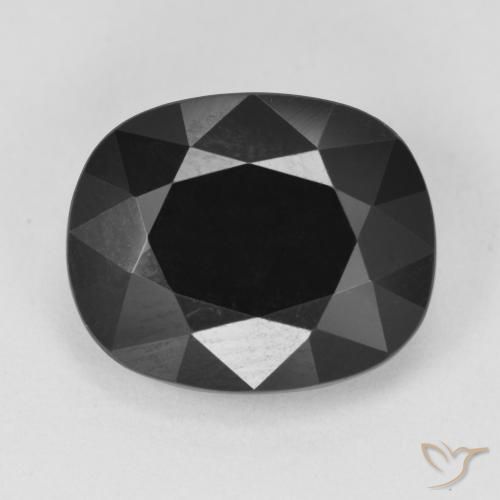 4.97ct Natural Schorl Turmalina, Almofada, Opaco