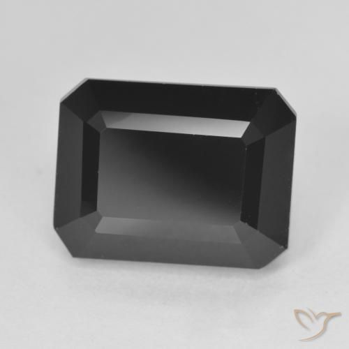 8.60ct Natural Schorl Turmalina, Corte Esmeralda, Opaco