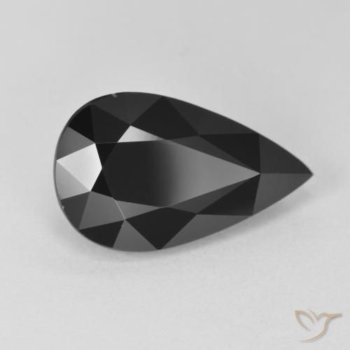 Turmalina Schorl Natural 6.08ct, Formato de pêra, Opaco