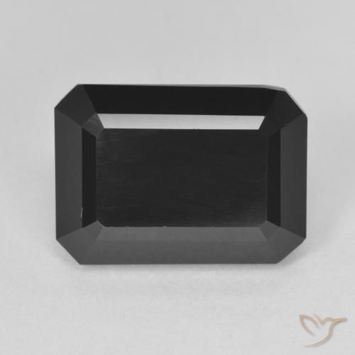 8.59ct Natural Schorl Turmalina, Corte Esmeralda, Opaco