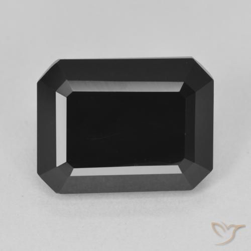 7.55ct Natural Schorl Turmalina, Corte Esmeralda, Opaco