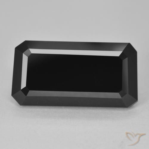 15.04ct Natural Schorl Turmalina, Corte Esmeralda, Opaco