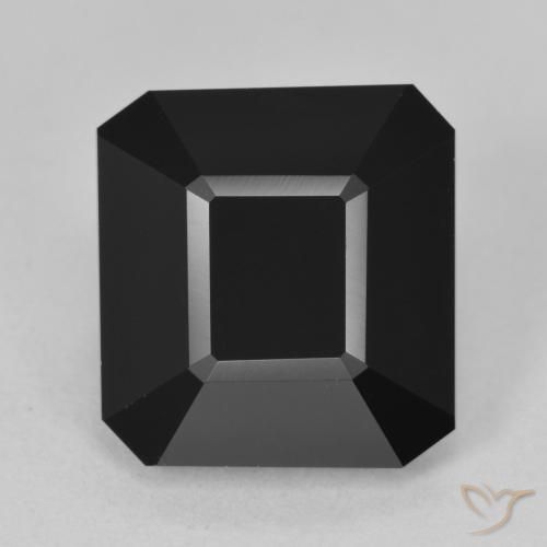 7.69ct Natural Schorl Turmalina, Corte Esmeralda, Opaco