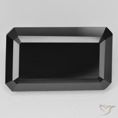 Turmalina preta solta de 31,32 ct, corte octógono de 25 x 15 mm de Moçambique, Photo A