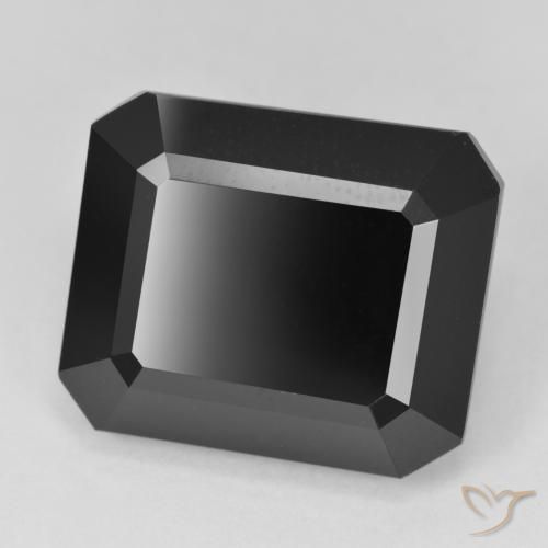 17.58ct Natural Schorl Turmalina, Corte Esmeralda, Opaco