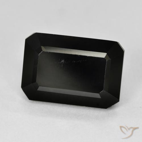 8.83ct Natural Schorl Turmalina, Corte Esmeralda, Opaco