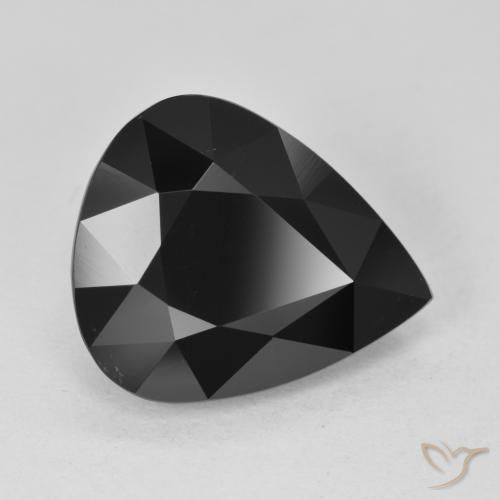 7.95ct Natural Schorl Turmalina, Formato de pêra, Opaco