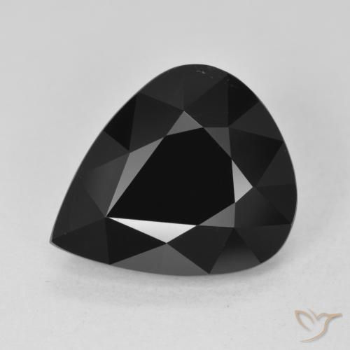 Turmalina Schorl Natural 7.95ct, Formato de pêra, Opaco