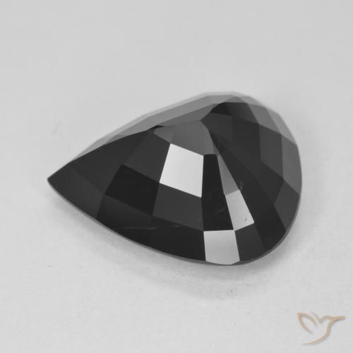 Turmalina Schorl Natural 7.95ct, Formato de pêra, Opaco