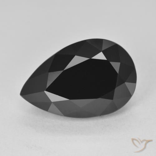 10.52ct Natural Schorl Turmalina, Formato de pêra, Opaco