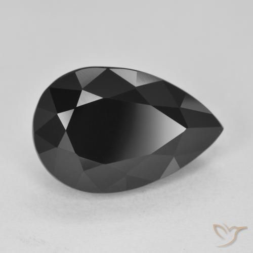 Turmalina Schorl Natural 10.52ct, Formato de pêra, Opaco