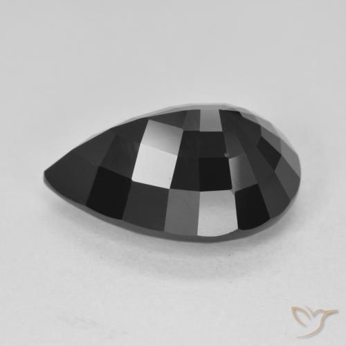 Turmalina Schorl Natural 10.52ct, Formato de pêra, Opaco