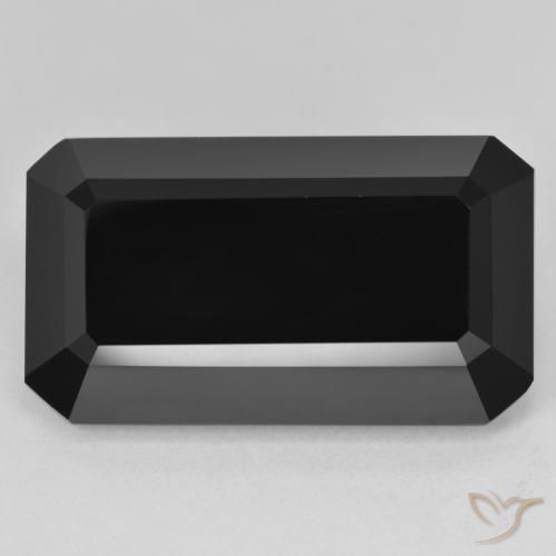 26.55ct Natural Schorl Turmalina, Corte Esmeralda, Opaco