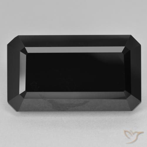 37.58ct Natural Schorl Turmalina, Corte Esmeralda, Opaco