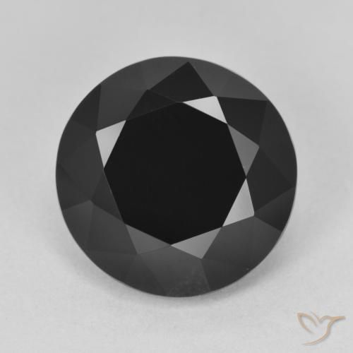 7.85ct Natural Schorl Turmalina, Redondo, Opaco