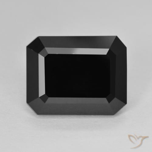 10.23ct Natural Schorl Turmalina, Corte Esmeralda, Opaco