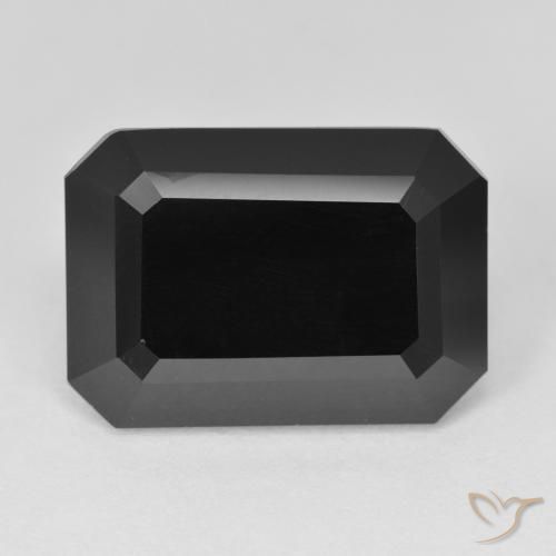 15.24ct Natural Schorl Turmalina, Corte Esmeralda, Opaco