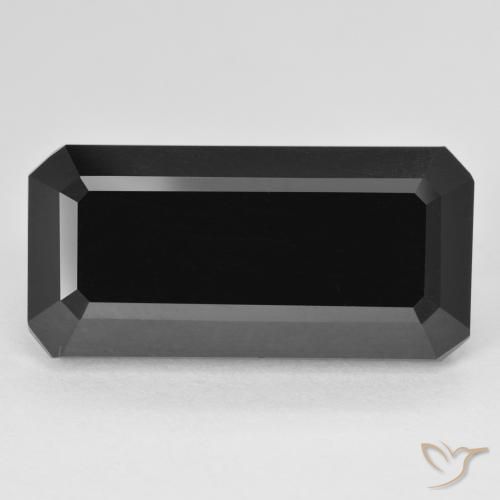 13.63ct Natural Schorl Turmalina, Corte Esmeralda, Opaco